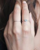Dainty Fingerprint Heart Ring