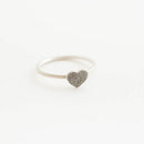 Dainty Fingerprint Heart Ring