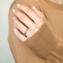 Letter Design Flower Ring - Adjustable