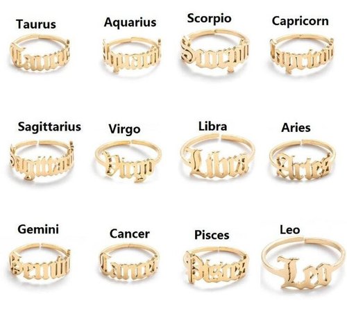 Zodiac Sign Ring - Adjustable