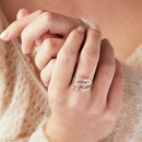 3 Name Yellow Gold Customize Ring - Adjustable