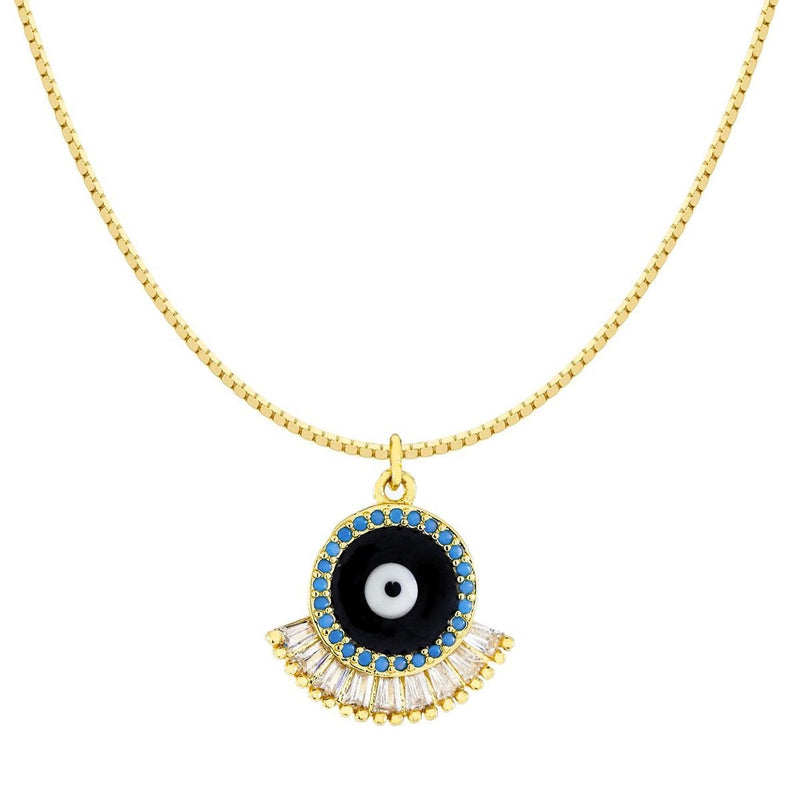 Black Evil Eye Necklace Pendant Chain