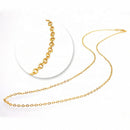 Round Evil Eye Necklace Pendant Chain