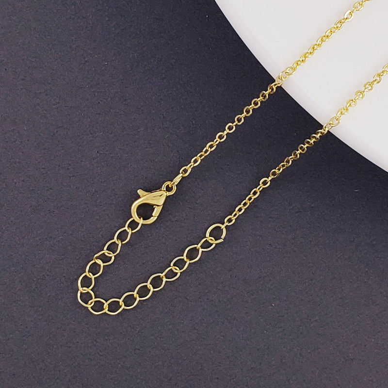 Hamsa Evil Eye Black Rose Gold Pendant Chain For Women