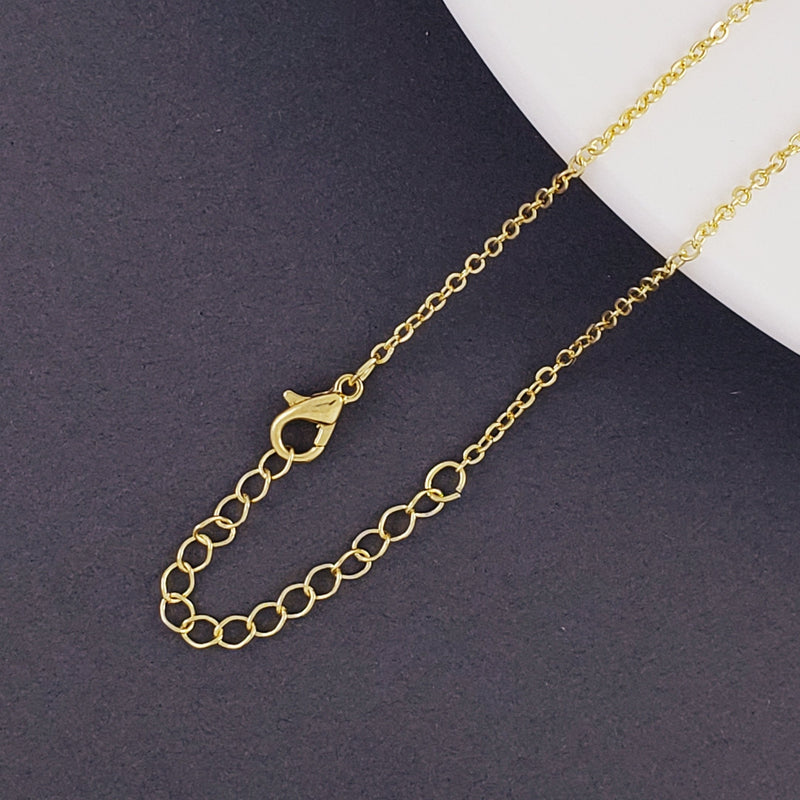 Turkish Evil Eye American Diamond Gold Necklace Pendant Chain