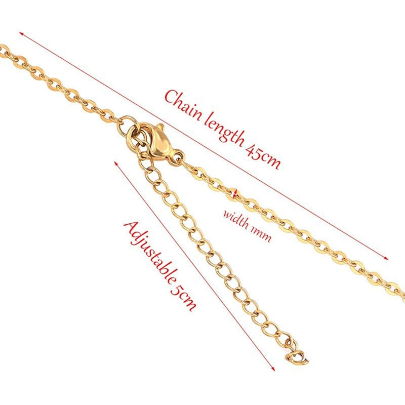 Triangle Evil Eye Black Gold Pendant Chain For Women