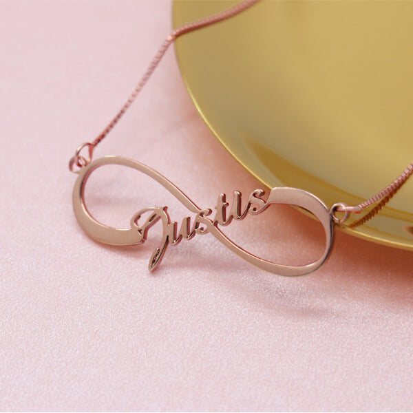Personalised Single Infinity Name Pendant Necklace