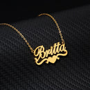 Personalized Single Heart Name Pendant Necklace