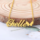 Pretty Butterfly Name Pendant Necklace