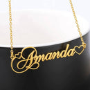 Charming Sassy With Heart Name Pendant Necklace