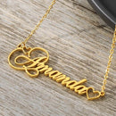 Charming Sassy With Heart Name Pendant Necklace