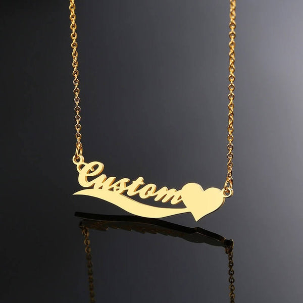 Flexible Underline Name Pendant Necklace