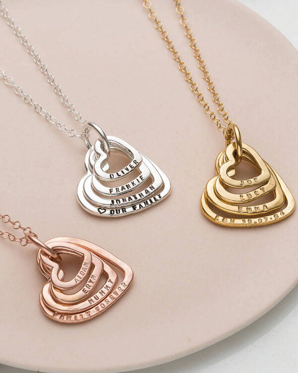 Custom Family Heart Necklace