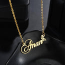 Glitzy Butterfly Name Pendant Necklace