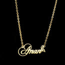 Glitzy Butterfly Name Pendant Necklace