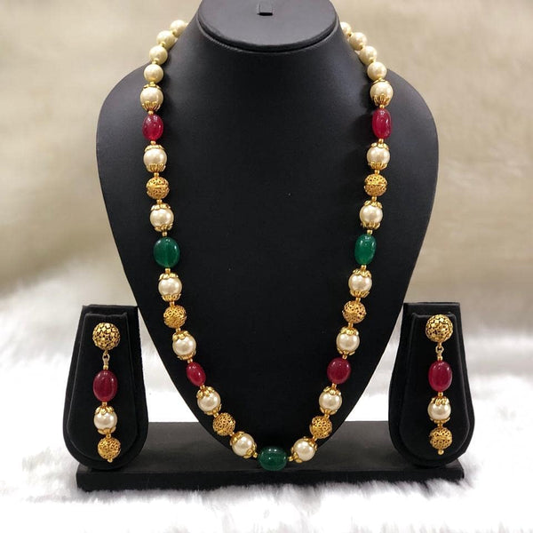 Multicolor Pearl Beaded Necklace Set-FASHION KIDA-Fashion Kida