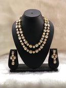Antique Kundan Two Layered Necklace Set-FASHION KIDA-Fashion Kida