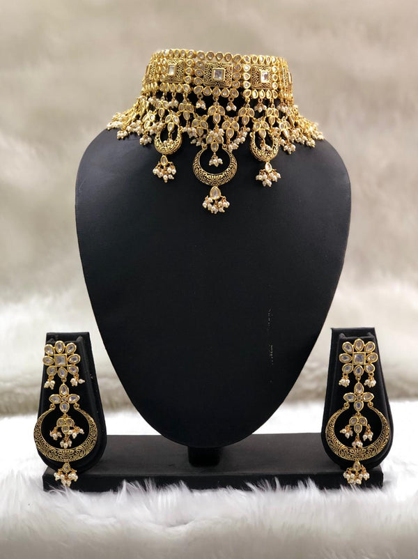 Heavily Designer Gold Plated Necklace-set
