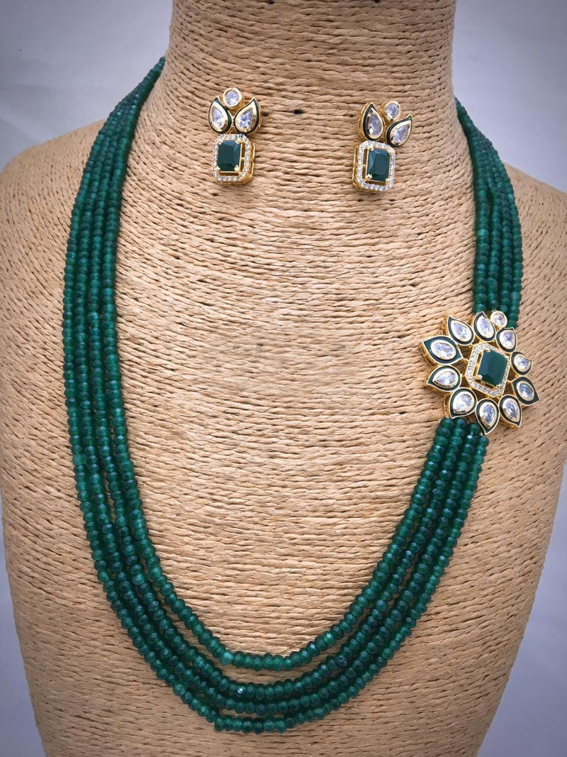Green Centric Pendant Necklace Set