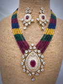 Multicolor Kundan Necklace Set