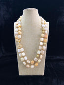 Daffodil Yellow Two Line Necklace