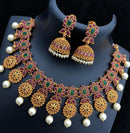 Ruby  Pearl Polki Necklace Set