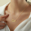 Dazzling Two Name Necklace With Heart