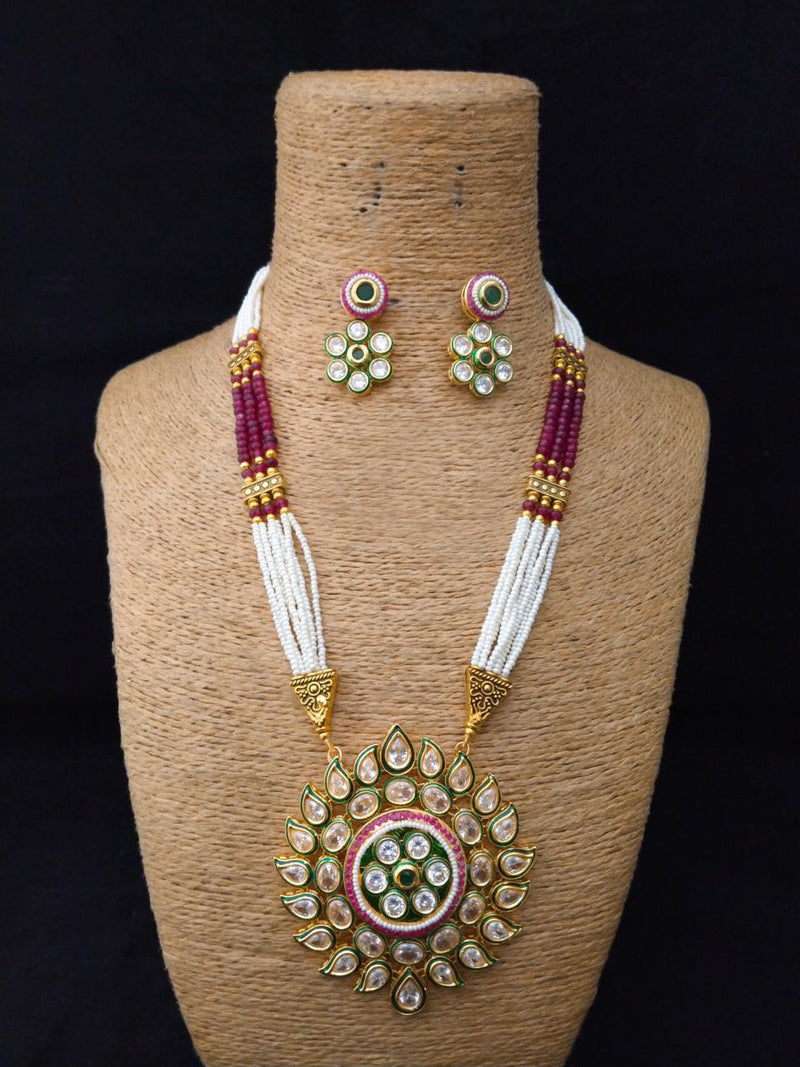 Embellishment Designer Kundan Necklace Set