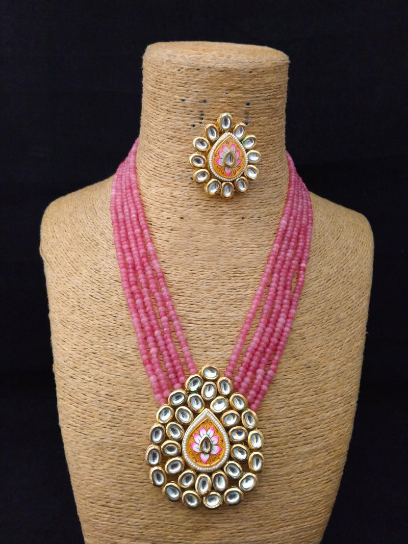 Bezel Touchness Kundan Necklace Set