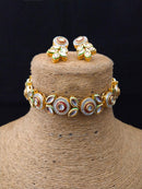 Hamsa Discrete Kundan Necklace Set