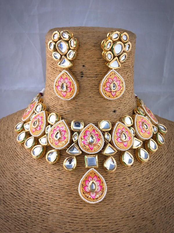 Marquise-cut Richness Kundan Necklace Set