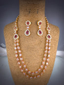 Smoky Bolded Kundan Necklace Set