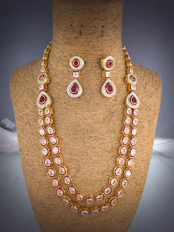 Smoky Bolded Kundan Necklace Set