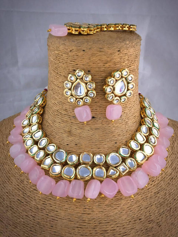 Fireworks Designer Kundan Necklace Set