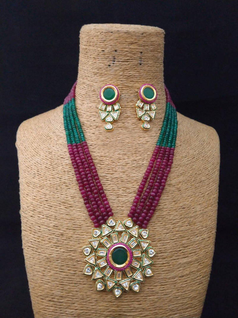 The Grand Jewel Kundan Necklace Set -Immitation Jewellery-Fashion Kida
