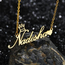 Designer Crown With Heart Name Pendant Necklace