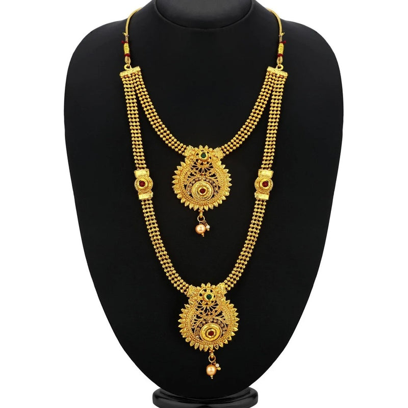 Cluster Gold Plated Necklace Set