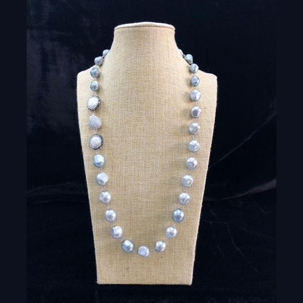 Sea Shell Pearl Silver Necklace