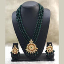 Multistranded Green Kundan Pendant Necklace Set