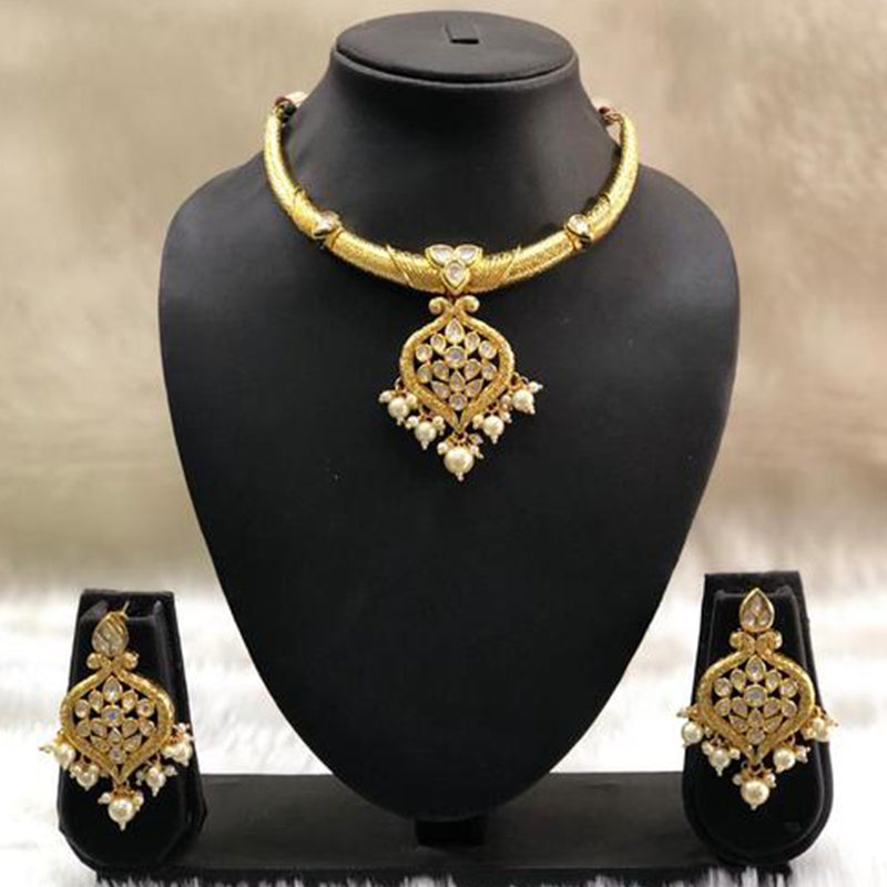 Filigree Choker Kundan Necklace Set