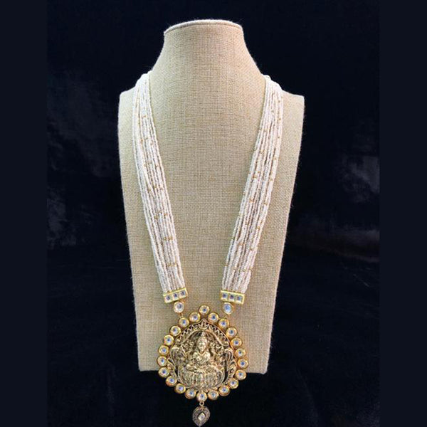 Rice Beaded Laxmi Long Necklace