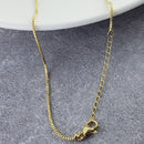 Copper Cubic Zirconia Gold Blue Evil Eye Hamsa Necklace Pendant Chain