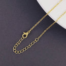 Copper Cubic Zirconia White Gold Evil Eye Pendant Chain Women