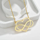 Precious Infinite love Two Name Pendant Necklace