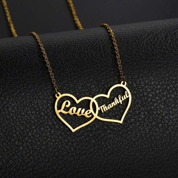 lovingly Double Heart Pendant Necklace