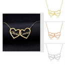 lovingly Double Heart Pendant Necklace