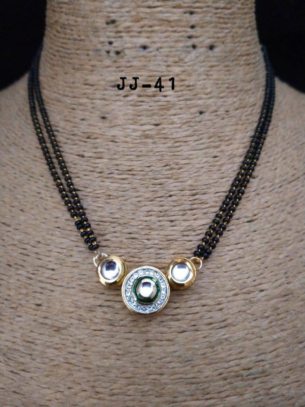 Sleek Cz Diamond & Kundan Mangalsutra