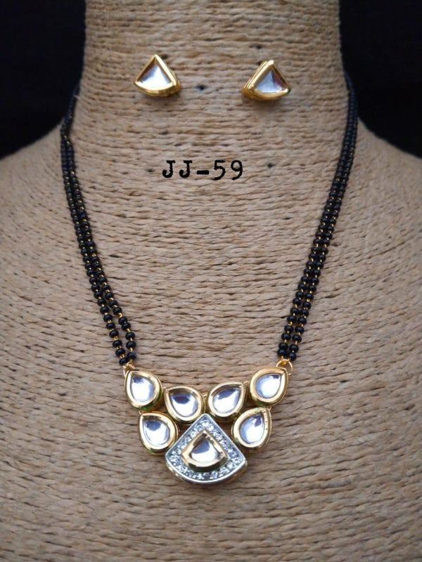 Artisanal Cz Diamond & Kundan Mangalsutra