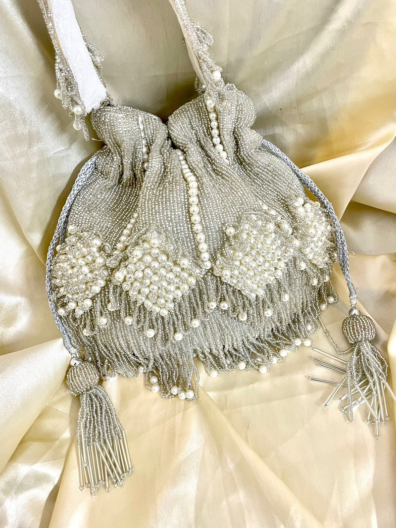 Stylish Designer Heavy Potli With Pearl Work
