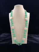 Florious Grass Green Floral Necklace